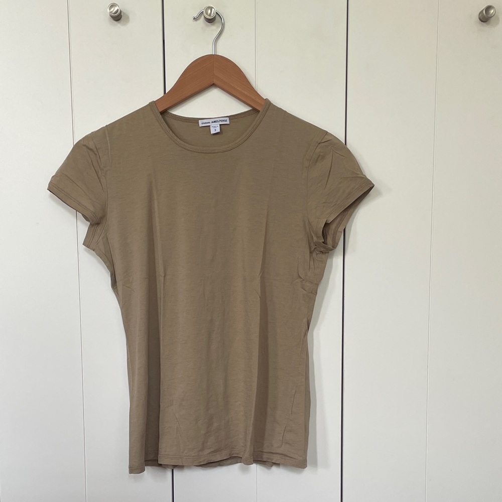 James Perse Olive/ Khaki Short Sleeve Crewneck Tee